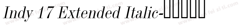 Indy 17 Extended Italic字体转换